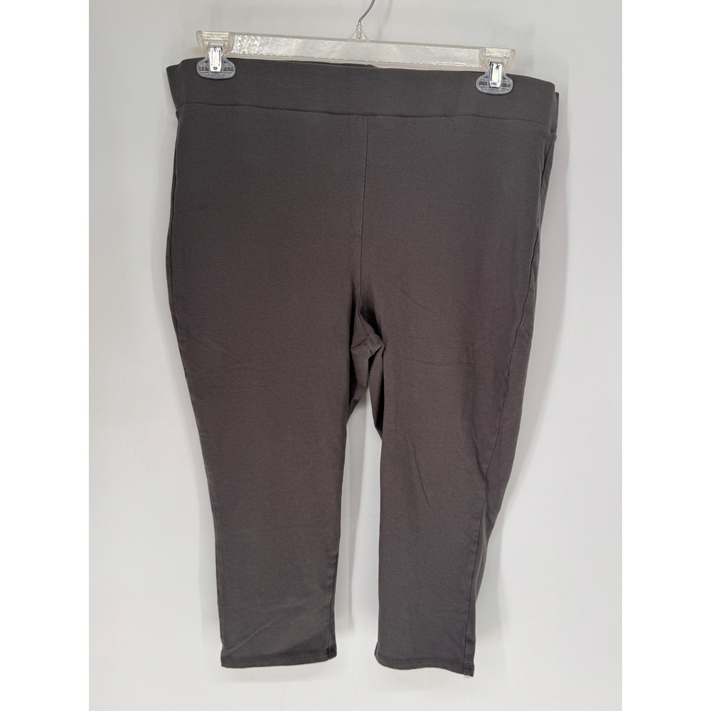 Torrid Leggings Womens 3 Gray Cropped High Waist Stretch Cotton Capri Pants